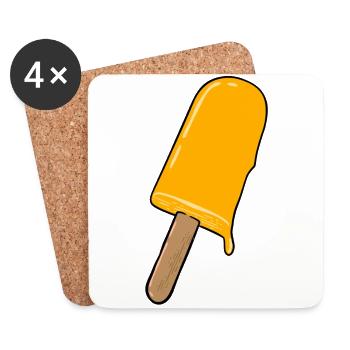 Glace - Dessous de verre (lot de 4) - blanc - Devant