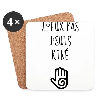 Krankengymnast / Krankengymnastin / Physio / - Untersetzer (4er-Set) - Weiß - Vorne