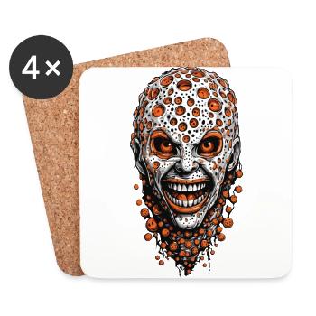 Creepy Halloween Trypophobia Outfit Design - Coasters (set of 4) - white - Front