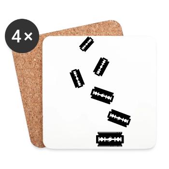 Razor Blade Icon Icon - Coasters (set of 4) - white - Front