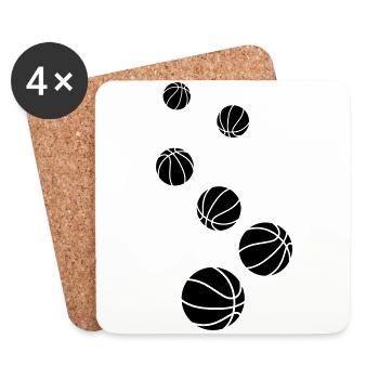 Basketball symbol - Coasters (set of 4) - white - Front