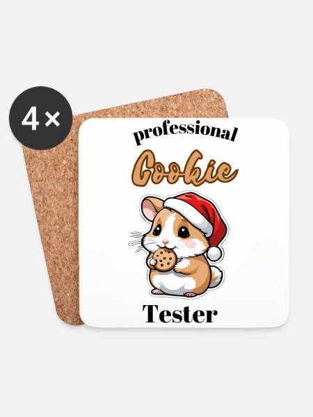 I love cookies! - Untersetzer (4er-Set) - Weiß