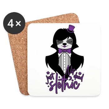 NOT DEAD JUST SLOTHIC - FAULTIER GOTH SLOTH GOTHIC - Coasters (set of 4) - white - Front