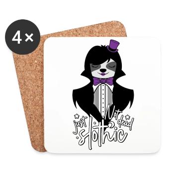 NOT DEAD JUST SLOTHIC - FAULTIER GOTH SLOTH GOTHIC - Coasters (set of 4) - white - Front