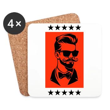 Groom Wedding Bachelor Party - Coasters (set of 4) - white - Front