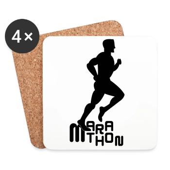marathon - Coasters (set of 4) - white - Front