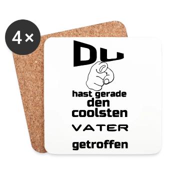 Coolster Vater Geschenk - Untersetzer (4er-Set) - Weiß - Vorne