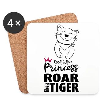 House cat - Coasters (set of 4) - white - Front