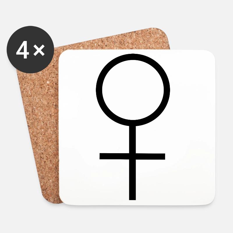 Frauentag - Untersetzer (4er-Set) - Weiß