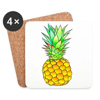 Pineapple - Coasters (set of 4) - white - Front