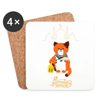 Ramadan Kareem Silhouette - Coasters (set of 4) - white - Front