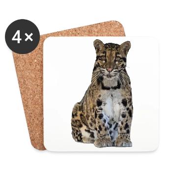 Clouded leopard - Coasters (set of 4) - white - Front