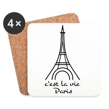 funny sayings in french - Coasters (set of 4) - white - Front