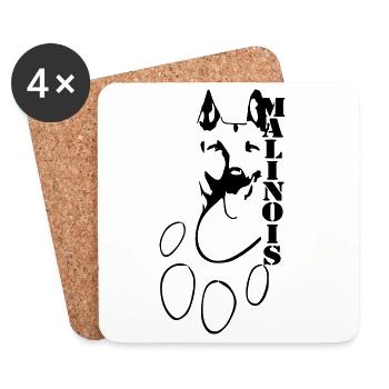 Malinois - Untersetzer (4er-Set) - Weiß - Vorne