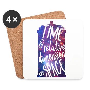 Time and Relative Dimension in Space - Coasters (set of 4) - white - Front
