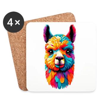 Alpaca - Coasters (set of 4) - white - Front