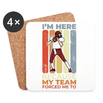 Funny Football Saying - Coasters (set of 4) - white - Front