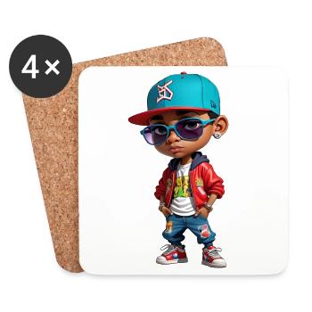 Urban Kid Cool Graphics - Coasters (set of 4) - white - Front