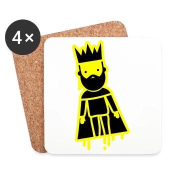 King Majesty - Coasters (set of 4) - white - Front