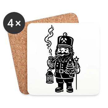 Fumoir mineur - Dessous de verre (lot de 4) - blanc - Devant