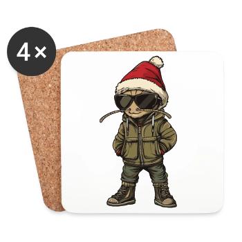 Ant Christmas Winter - Coasters (set of 4) - white - Front