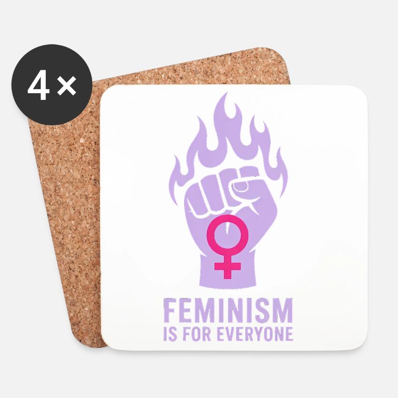 Feminism is for Everyone - Feminism T-Shirt - Untersetzer (4er-Set) - Weiß