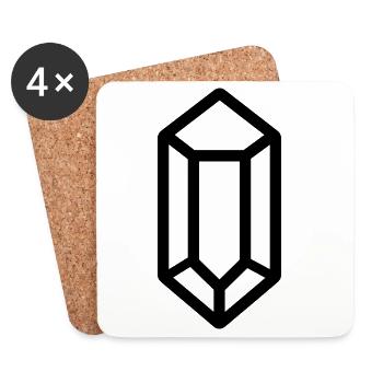quartz crystal - Coasters (set of 4) - white - Front