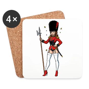 Sentinelle anglaise - Dessous de verre (lot de 4) - blanc - Devant