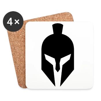 Spartan helmet - Coasters (set of 4) - white - Front