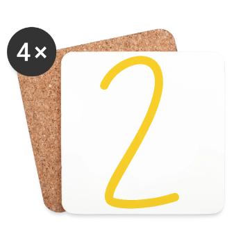 2 - Coasters (set of 4) - white - Front