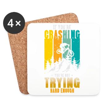 BMX Bicycle Saying bmx biker - Coasters (set of 4) - white - Front