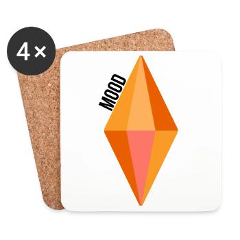 Mood Crystal Sims Kristall Laune - Untersetzer (4er-Set) - Weiß - Vorne