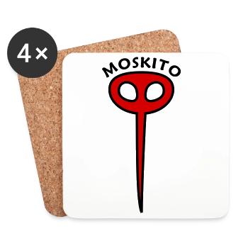 Red Mosquito - Coasters (set of 4) - white - Front