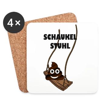 Stuhl Schaukelstuhl  - Untersetzer (4er-Set) - Weiß - Vorne