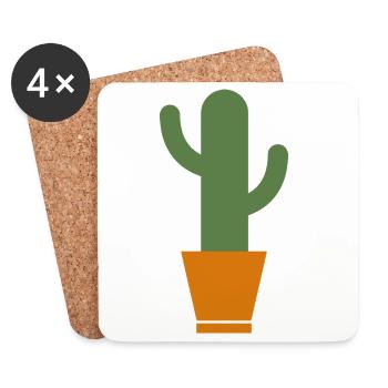 cactus - Coasters (set of 4) - white - Front
