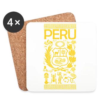Peru - Untersetzer (4er-Set) - Weiß - Vorne
