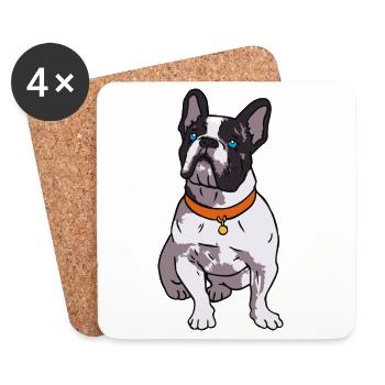French Bulldog Lover - Coasters (set of 4) - white - Front