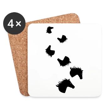 Horse Horse icon - Coasters (set of 4) - white - Front