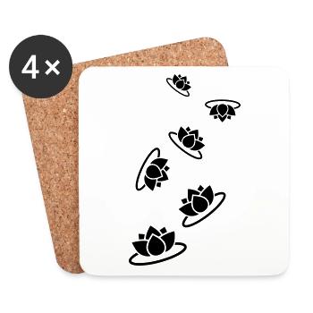 Water Rose Icon Icon - Coasters (set of 4) - white - Front