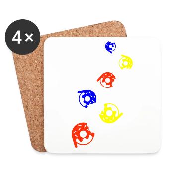 Symbole du beignet - Dessous de verre (lot de 4) - blanc - Devant