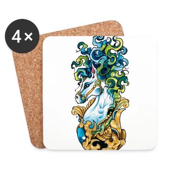 Bête magique - Dessous de verre (lot de 4) - blanc - Devant