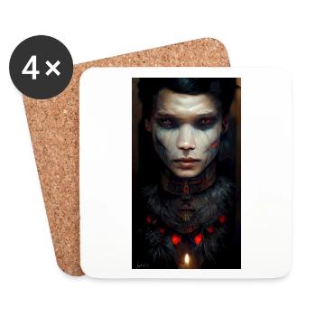 Red Warrior - Coasters (set of 4) - white - Front
