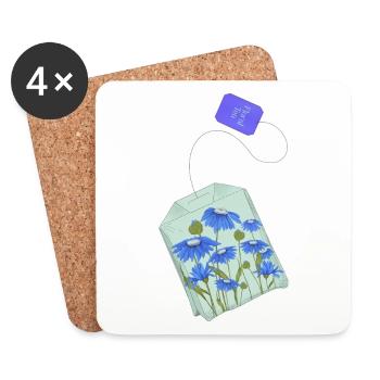 Floral tea - Coasters (set of 4) - white - Front