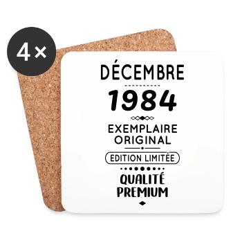 40th Anniversary - December 1984 Original - Coasters (set of 4) - white - Front