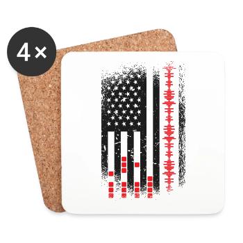 Sound engineer Audio technician Sound engineer Audio - Coasters (set of 4) - white - Front