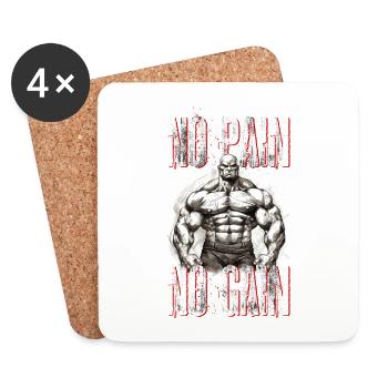 Bodybuilding Bodybuilders Weightlifting Weight Training - Coasters (set of 4) - white - Front