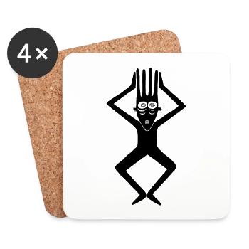 The mask head - Coasters (set of 4) - white - Front