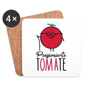 Pensionierte Oma - Untersetzer (4er-Set) - Weiß - Vorne