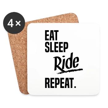 EAT SLEEP RIDE - Coasters (set of 4) - white - Front