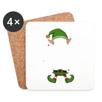 The Oldest Elf Party Family Group Matching X-Mas - Coasters (set of 4) - white - Front